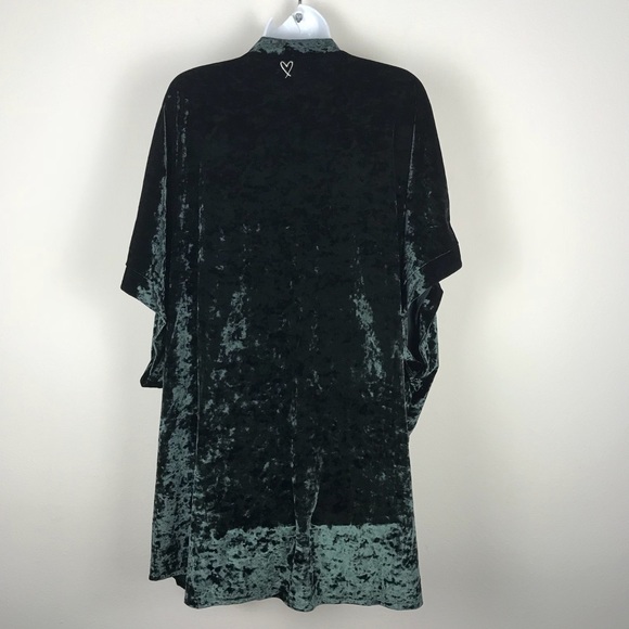 NWT Victorias Secret Black Velvet Kimono Open Robe - Picture 7 of 8